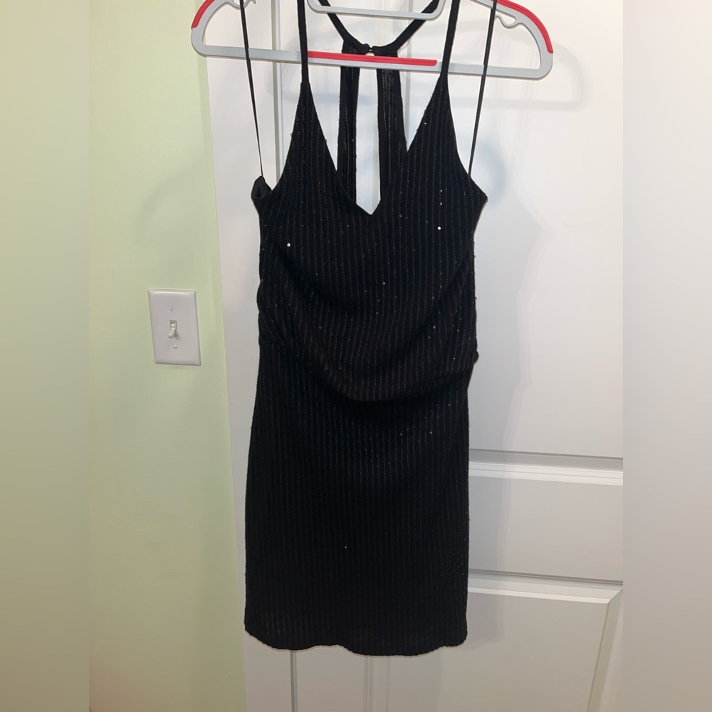 Pants Store Black Sequin Cocktail Dress